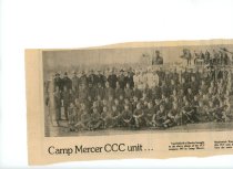 1983 newspaper clippings of CCC Camp Mercer article.
1933-1942
