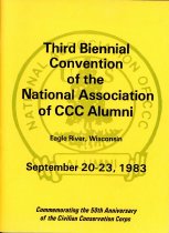 Booklet commemorating the 50th anniversary of the Civilian Conservation Corps (CCC) in text and images.
1933-1942