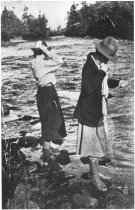 "The girls tried their hand at it too"