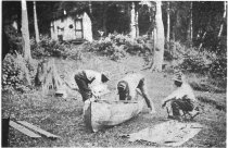 Assembling the folding canvas boat
