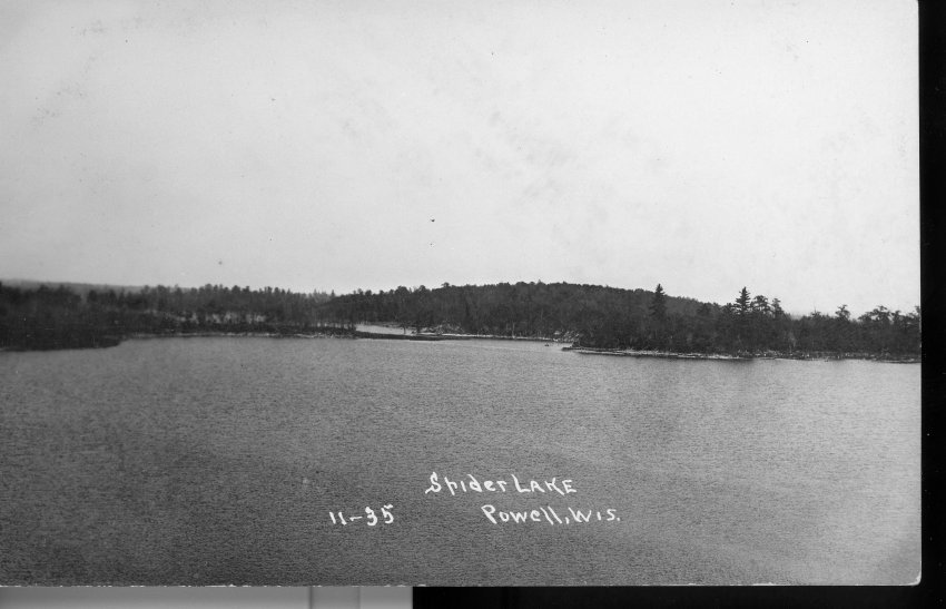 Spider Lake looking toward Stone Lake. ca 1920s Manitowish Waters
