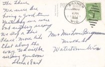 Deer Park Lodge cabin note side 1948