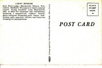 Lobby & Pool area postcard note side