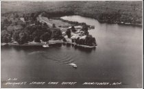 1941 Postcard aerial view of resort on Chickasaw Point