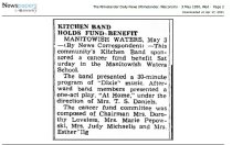 News clippings about the Manitowish Waters Kitchen Band
1950s