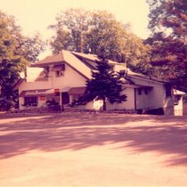 1973 Ehrich's Bavarian Inn; cabin in back visible