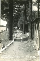 Path in fromt of Lakeside cabin