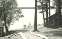 View of the lake between Harbor and Lakeside cabins