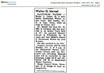 1971 Walter Meinel obit