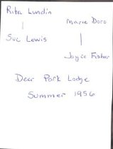 Names of young women in 1956 picture