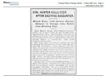 1907 Minnie has success deer hunting