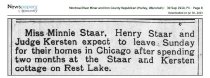 1910: Refered to as the Staar/Kersten cottage
