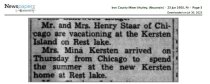1950: "New" Kersten home; brother on Kersten Island