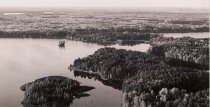 1957 aerial of Manitowish Lake & Manito Island