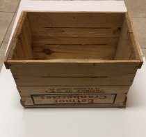 wooden 1/4 barrel cranberry shipping box without lid