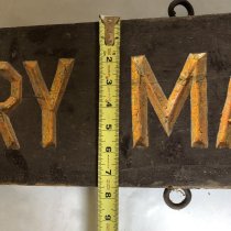 Folsom marxh sign: 7 1/2" wide