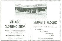 1963 Village Clothing Shop ad in Chamber guide