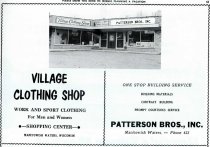 1964 Village Clothing Shop ad in Chamber guide