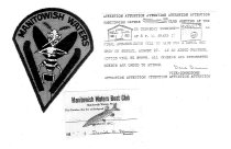 1955 meeting notice and Boat Club card