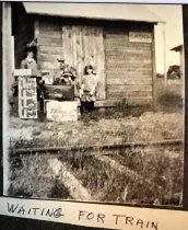 Keith family at Big Lake train stop