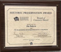 Jim Bokern receives WI Historical Society award