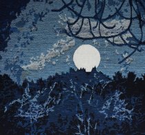 "Winter Moon" weaving with Ojibwa beads-M Burns