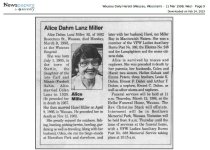 Alice Miller obituary 1998