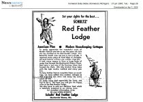 1967 Classified ad for Red Feather Lodge
