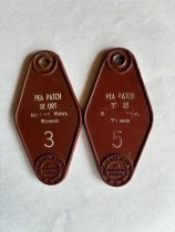 Pea Patch plastic cabin key tags