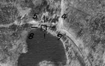 1937 areial of Tower Tea Room wtih Lot #s