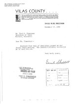 Vilas County correspondence to Sec of  State