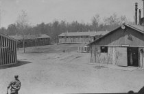 1934 Rec hall (left), Barracks 4 & 5 (middle), log mess hall (right)