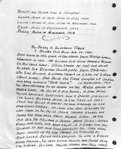 Dolly's journal page 1 (the only page in MWHS files)