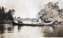 "El Capitan"  canoe- Cap Smith in bow 1927