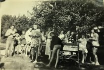 Meals on the beach were part of daily summer life