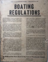 1970 Boating Regulations poster