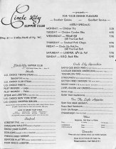 Menu for Circle Lily Supper Club