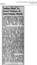 1942 clipping states DeCoteau lives in Odanah, WI