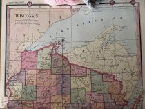 1878 Map of Northern Wisconsin