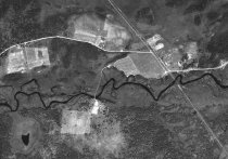 1938 aerial-Nutter property below the river and connecting across