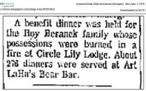 1976 Benefit dinner held at Ar LaHa's