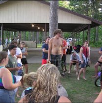 July 2006 pre ski show team meeting