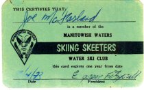 Joe McFarland's 1973 membership card
