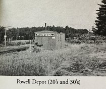 1920s-1930s train depot at Powell, WI