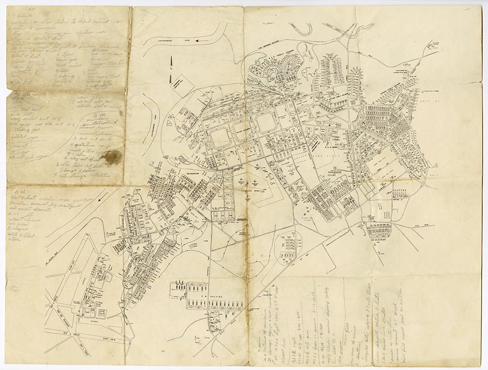 Fort Benning Building Map Map - Map Of Fort Benning (Double-Sided), August 1945 | Columbus Museum