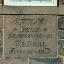 Avalon Presby. Church Date Stone