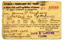 Permit for veteran