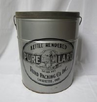 Rund Packing Co. Lard Tin
