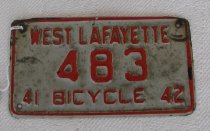 Bicycle License Plate