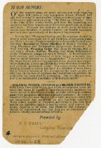 H.C. Tinney Advertising Card